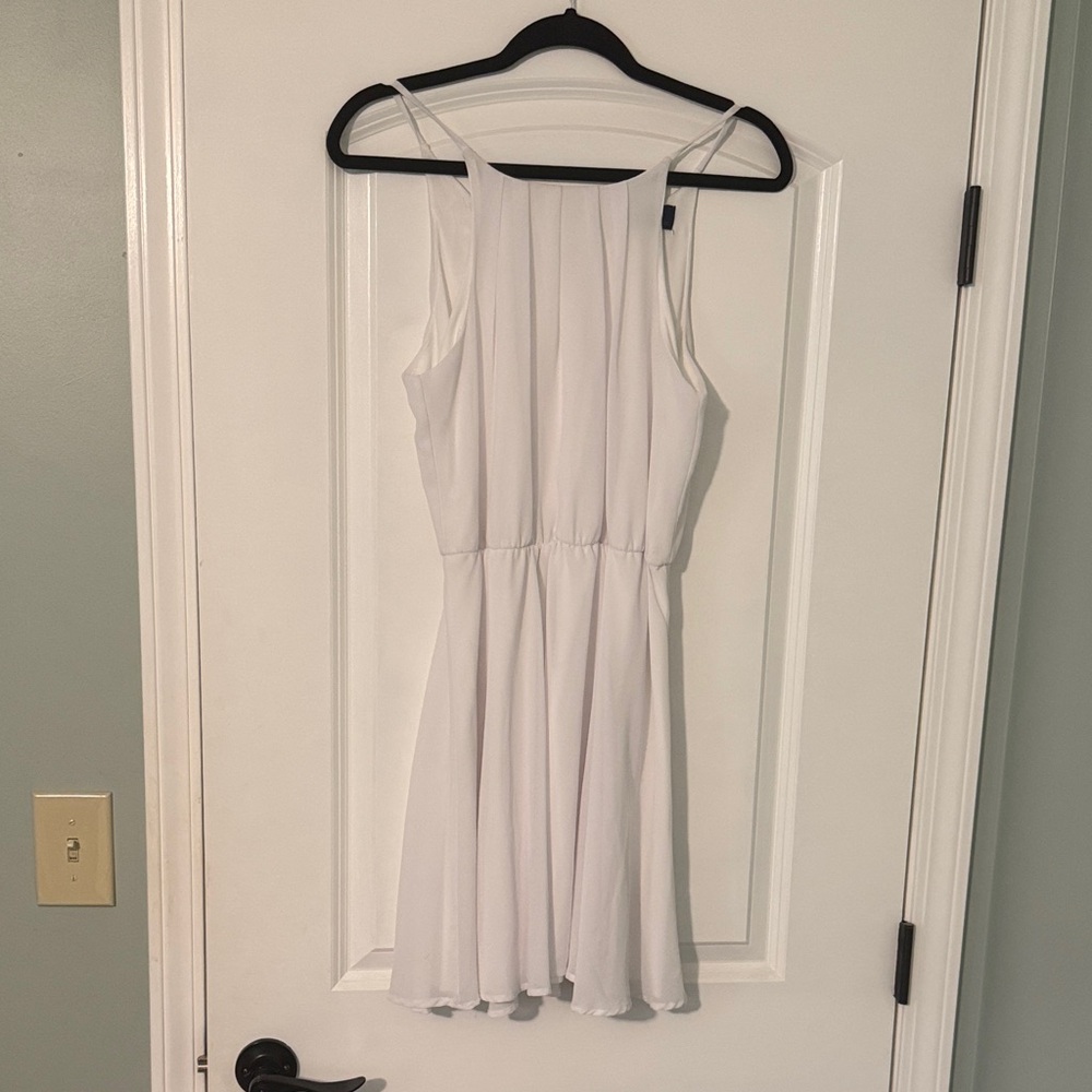 Blue Rain White Mini Dress